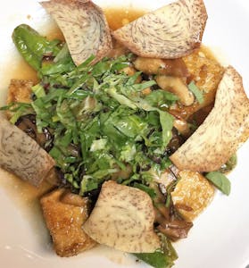 Order Tofu & Mixed Mushroom Truffle Oil Sauce food online from Mochi Sushi store, Sugar Land on bringmethat.com