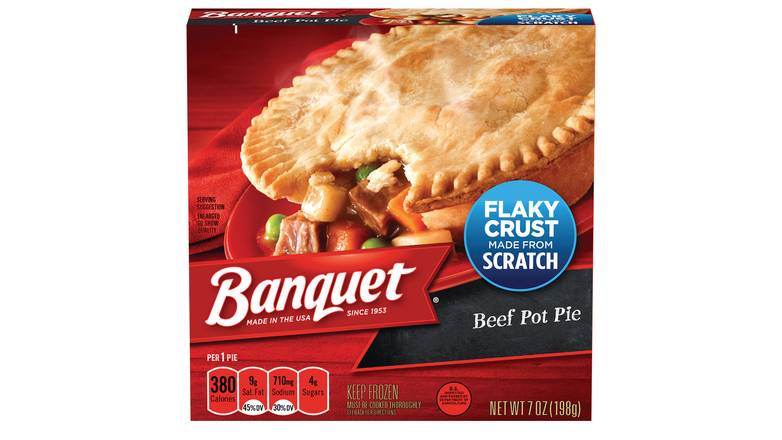 Order Banquet Frozen Pot Pie Dinner Beef food online from Red Roof Market store, Lafollette on bringmethat.com