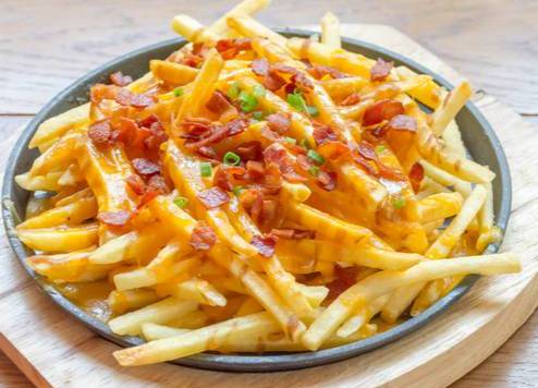 Order Bacon Cheese Fries food online from Finish Line Burgers store, Dallas on bringmethat.com