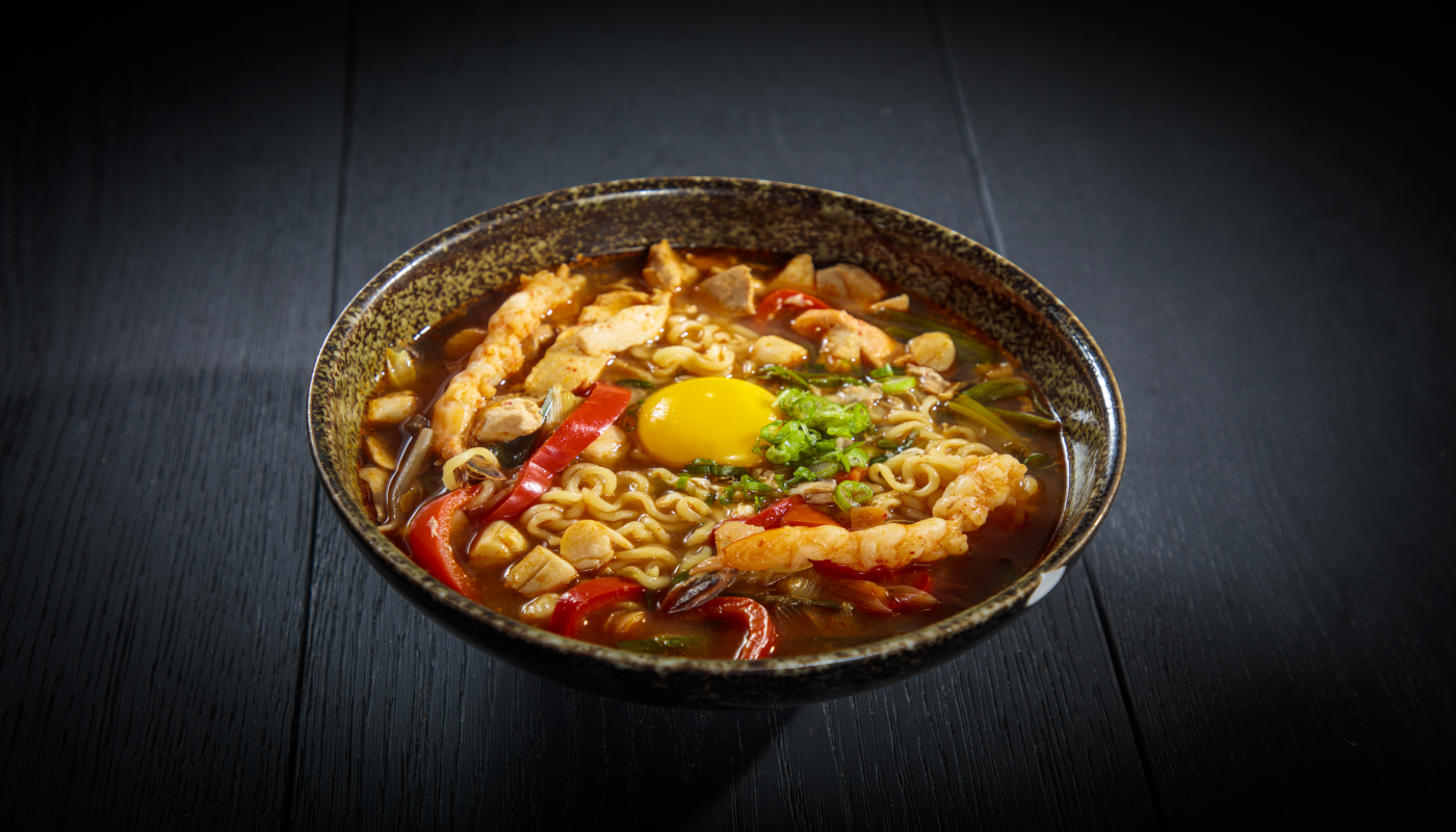 Order Spicy Seafood Ramen food online from Starfish Sushi - Downey store, Downey on bringmethat.com