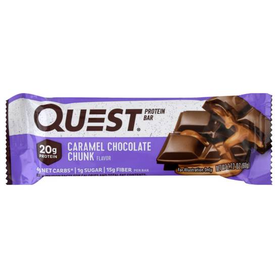 Order Quest Protein Bar - Caramel Choc Chunk food online from IV Deli Mart store, Goleta on bringmethat.com