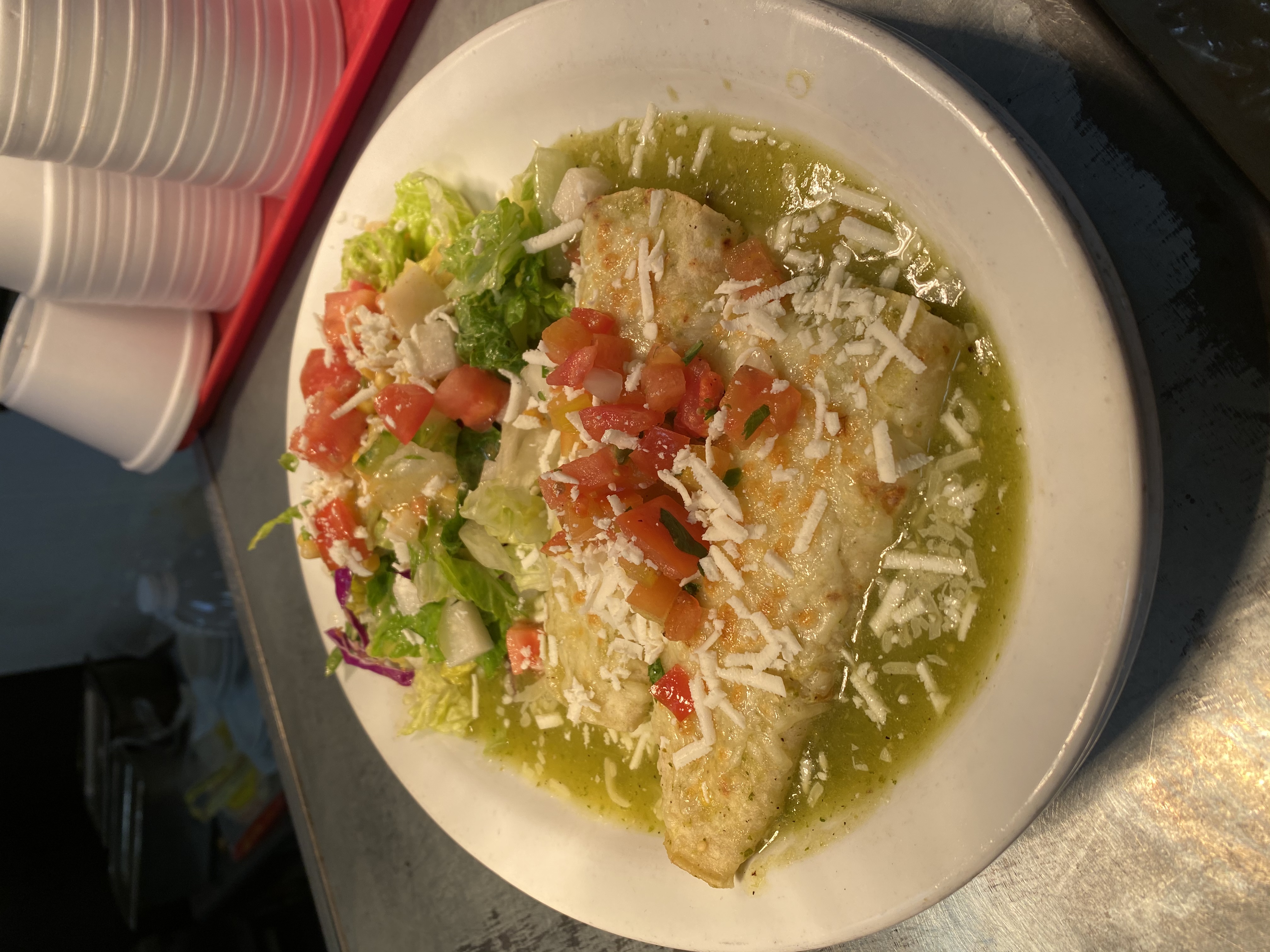 Order Enchiladas Verde food online from Mexicali Grill store, Modesto on bringmethat.com