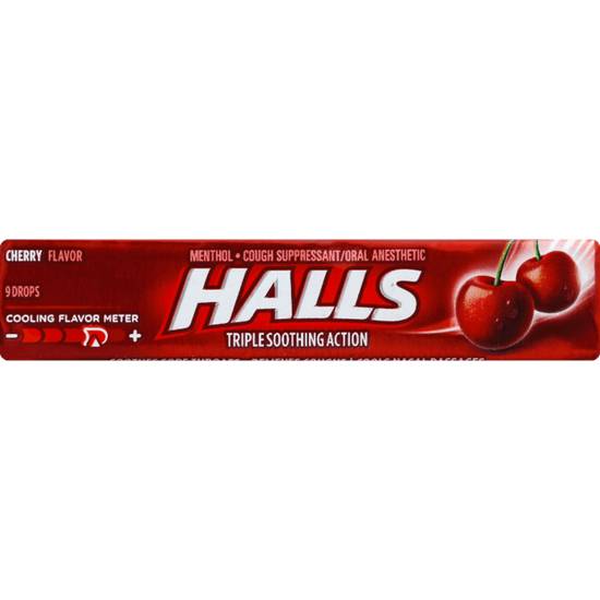 Order Halls Cherry Cough Drops 9ct food online from Casey store, Millstadt on bringmethat.com