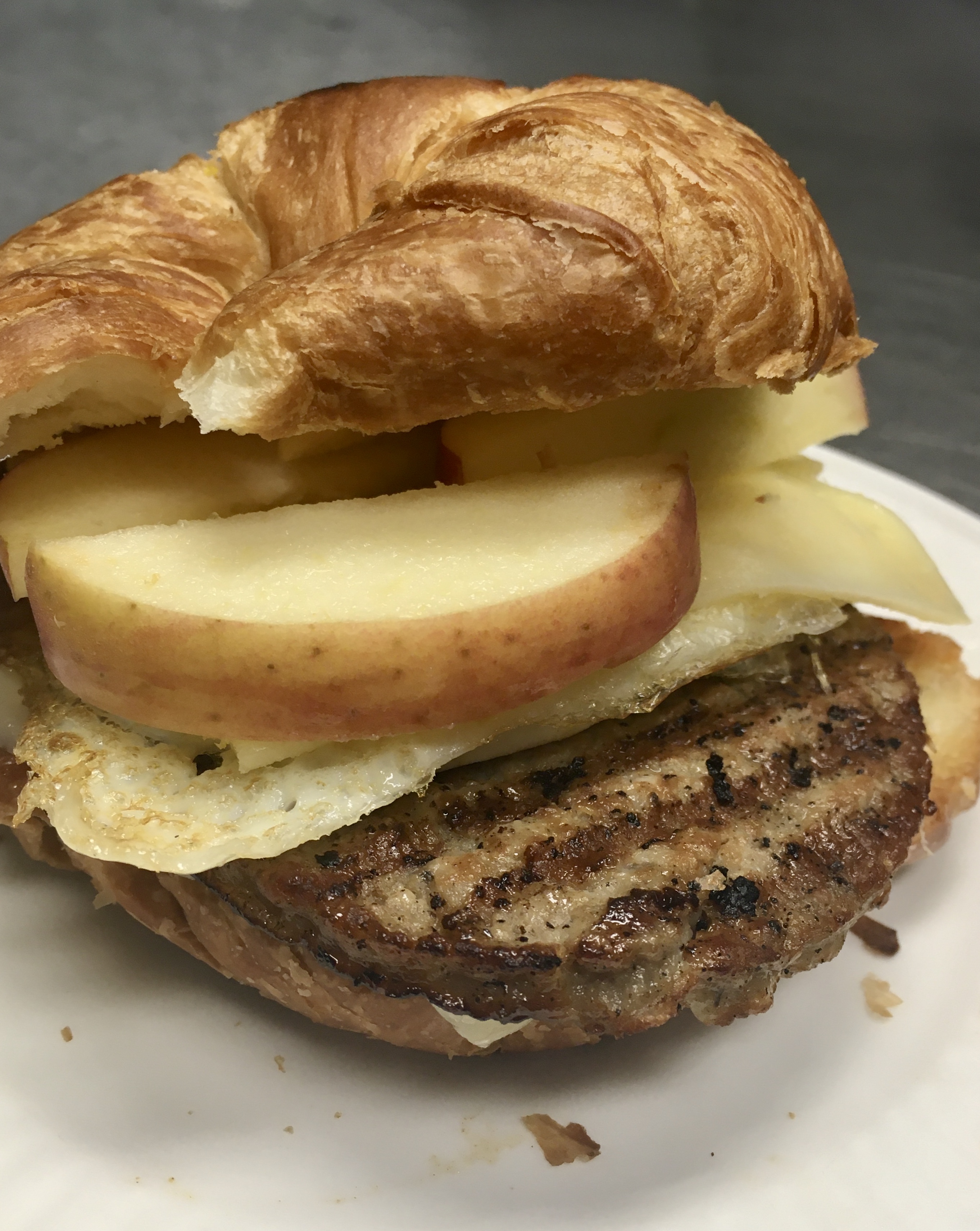 Order Sausage & Apple Breakfast Sandwich food online from Doughnuts & Draughts store, Worcester on bringmethat.com