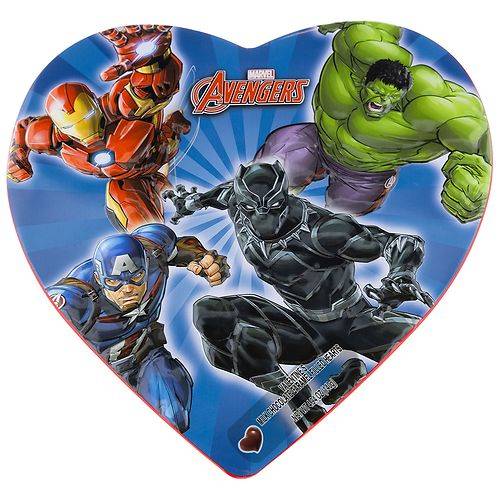Order Galerie Valentine's Marvel Avengers Large Heart Tin - 4.94 OZ food online from Walgreens store, Apex on bringmethat.com