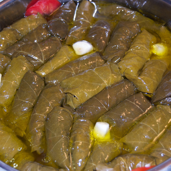 Order 6 Piece Grape Leaves food online from Shawarmaholic store, Toledo on bringmethat.com