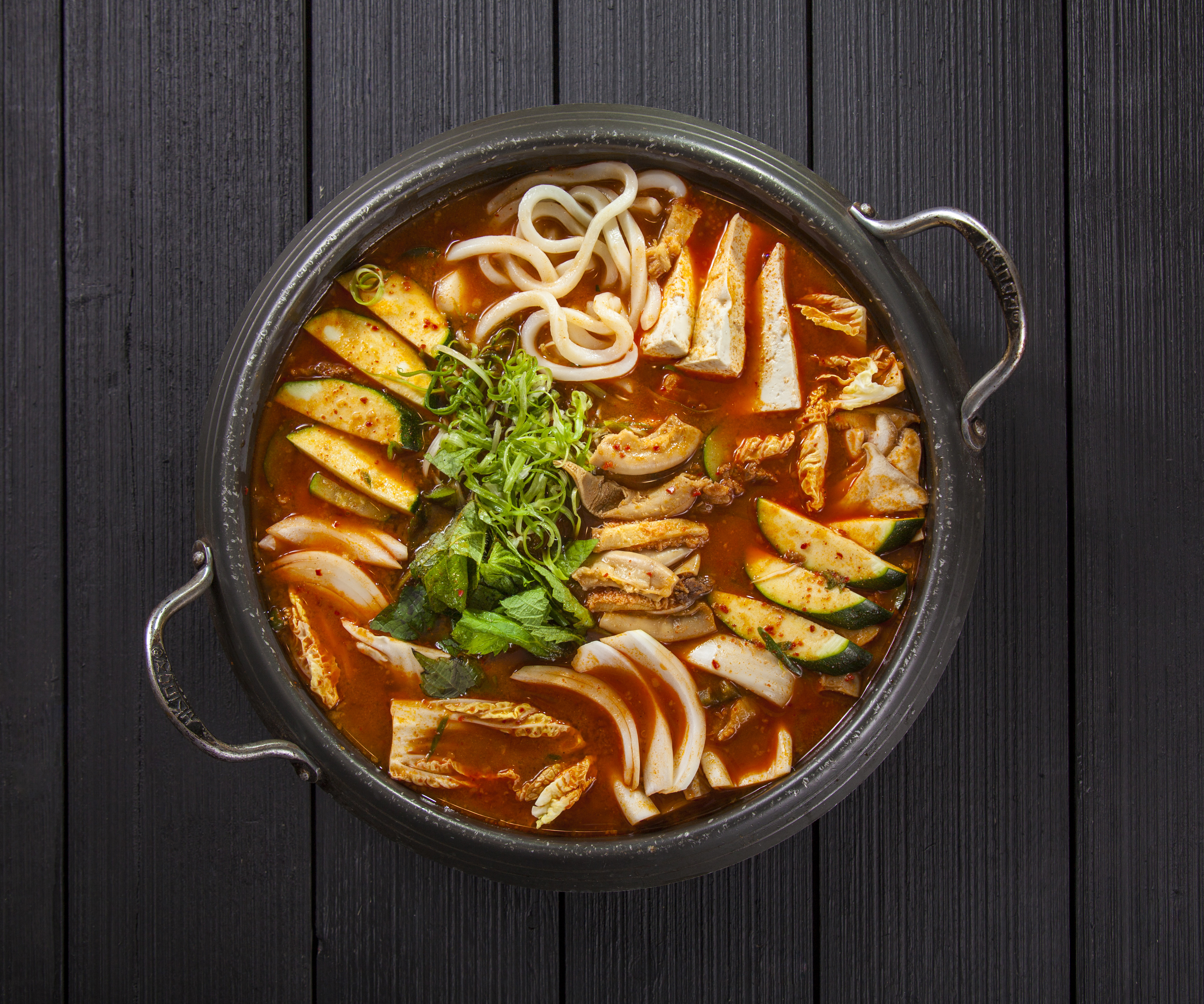 Order Large Gop-Chang-Jeongol Soup - 곱창전골 food online from Yellow Cow Korean Bbq store, Gardena on bringmethat.com