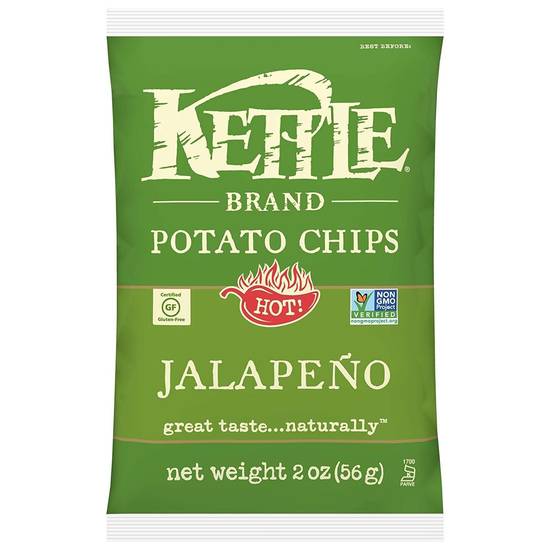 Order Kettle Jalapeno Potato Chips food online from Deerings Market store, Traverse City on bringmethat.com