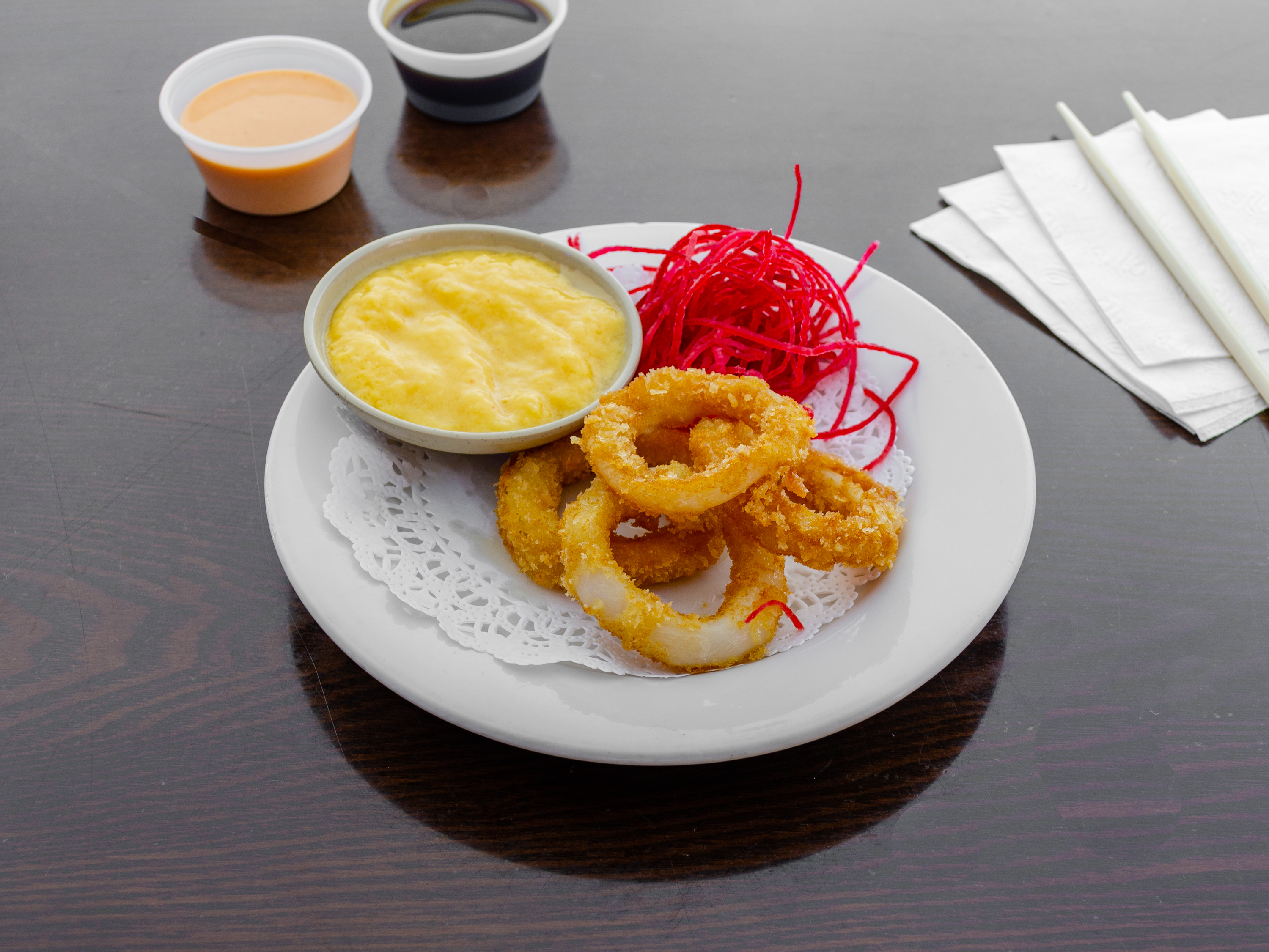 Order Crispy Calamari food online from Khangri Japanese Restaurant store, Yonkers on bringmethat.com