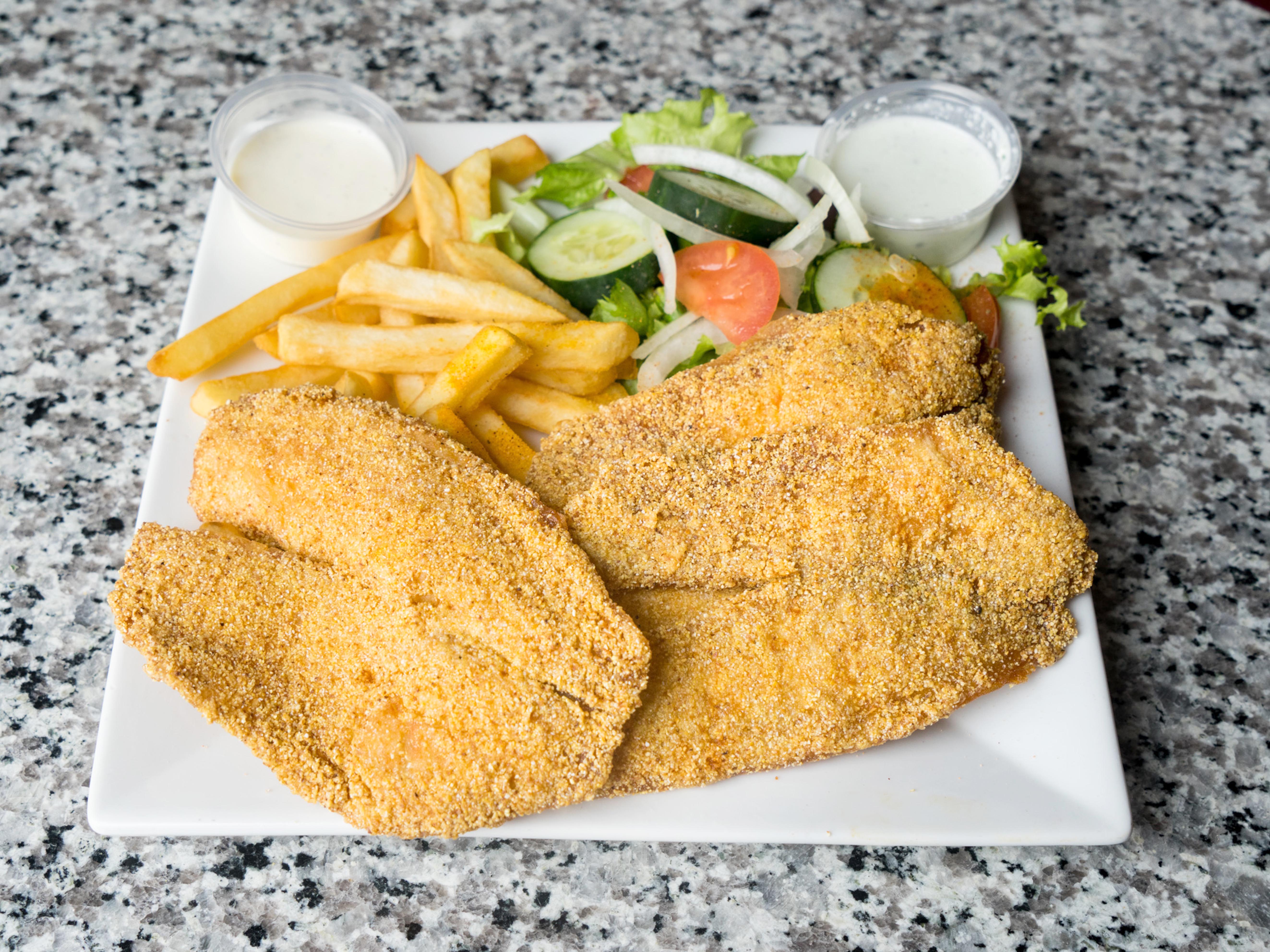 Order Fried Fish Plate food online from Golden Fingers store, Minneapolis on bringmethat.com