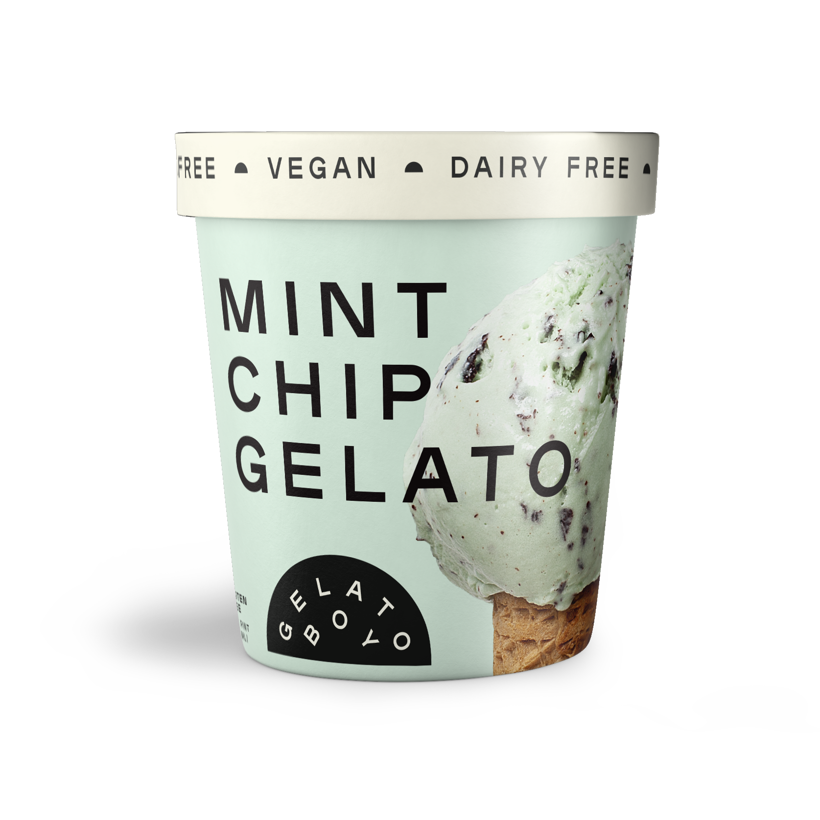 Order DF / Vegan Mint Chocolate Chip Gelato food online from Gelato Boy store, Denver on bringmethat.com
