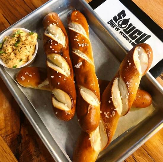 Order Bavarian Pretzels & Cheese food online from Saucy Brew Works store, Cleveland on bringmethat.com