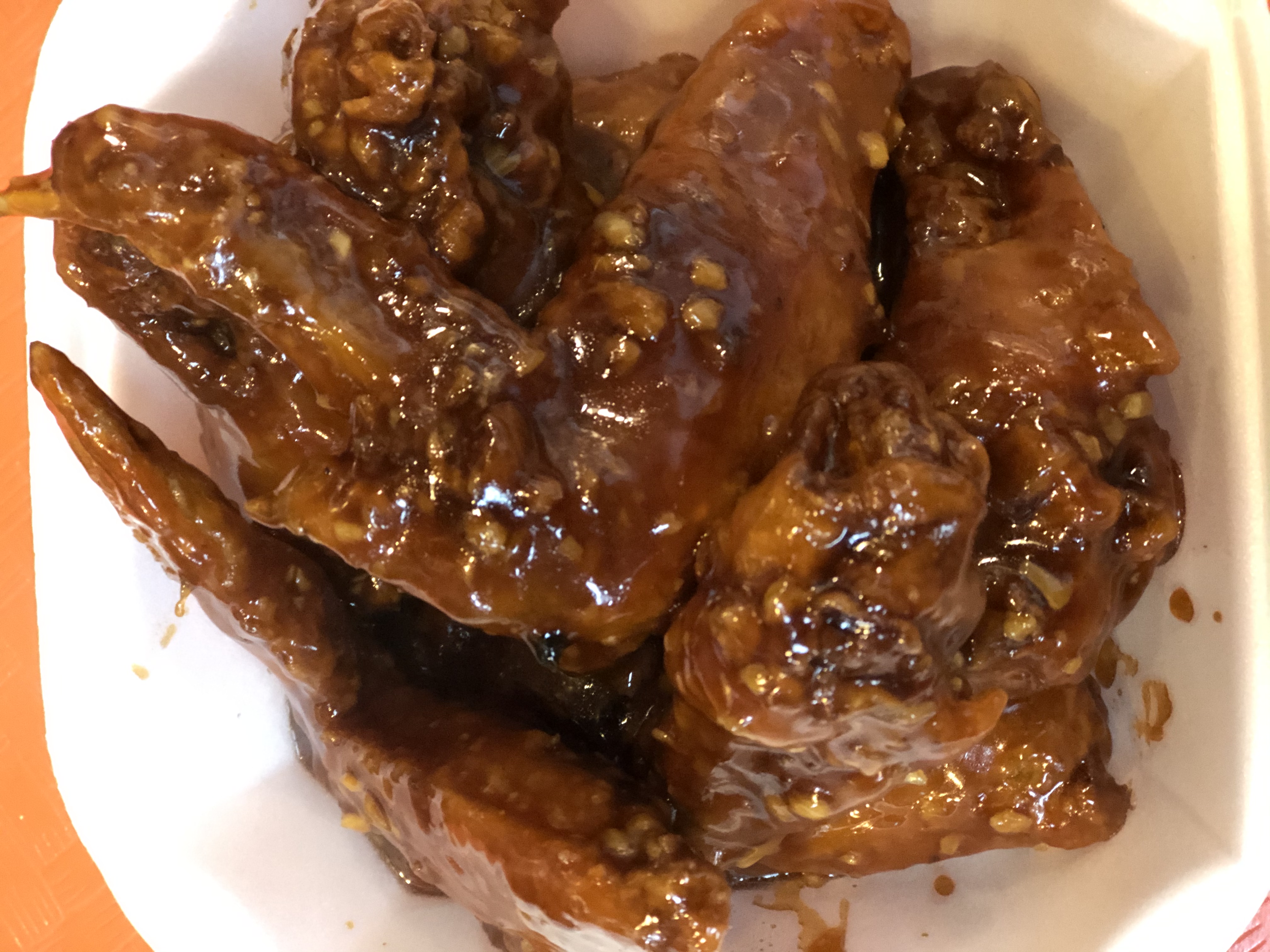 Order 17. 6Piece BBQ Wings  food online from Chinatown Diner Of 88 store, Newark on bringmethat.com