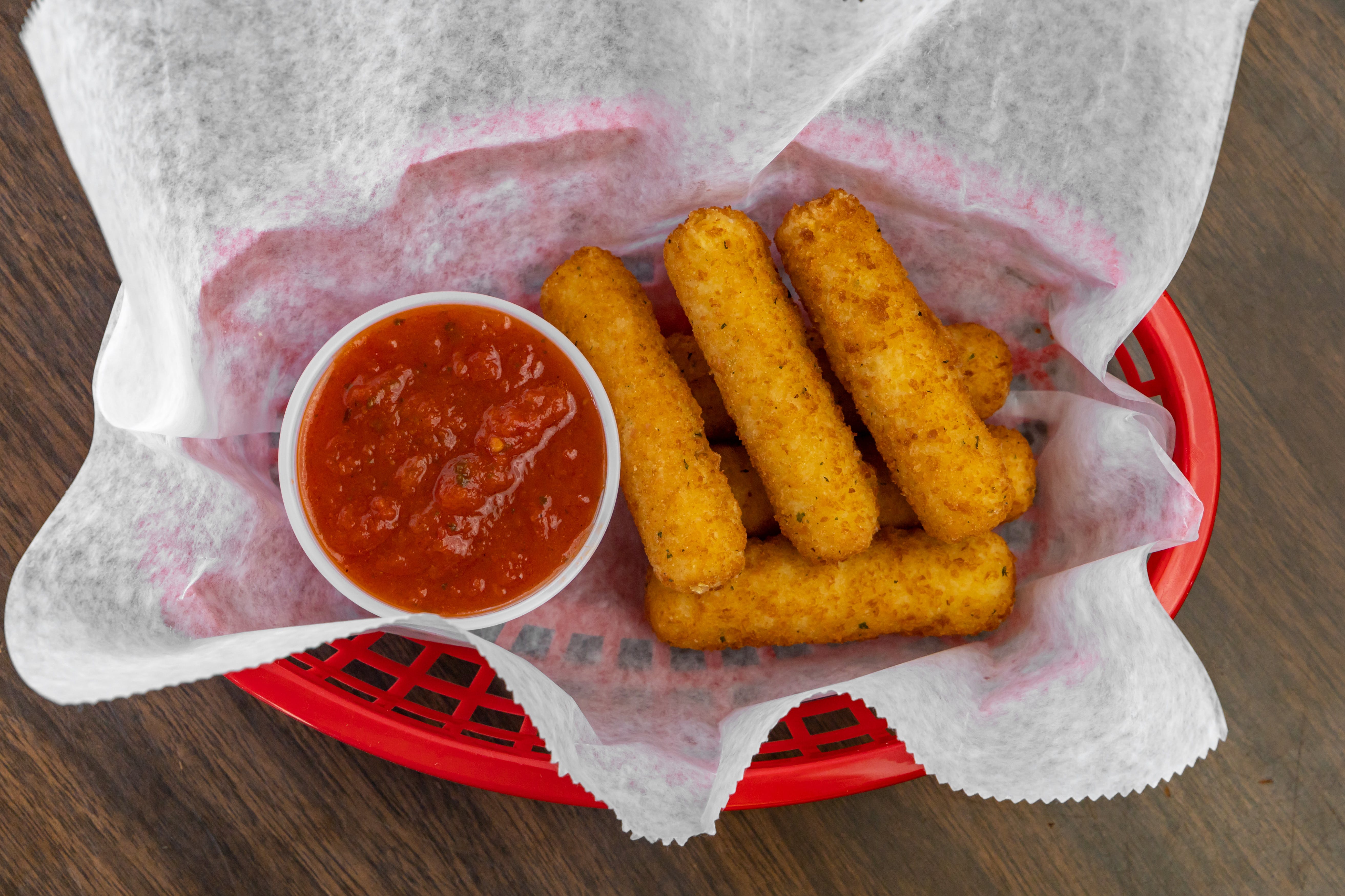 Order Mozzarella Sticks - 8 Pieces food online from Pizza Connection store, Quincy on bringmethat.com