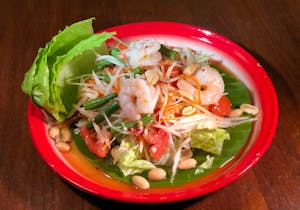 Order Papaya Salad food online from Tamarind Thai Cuisine store, Camarillo on bringmethat.com