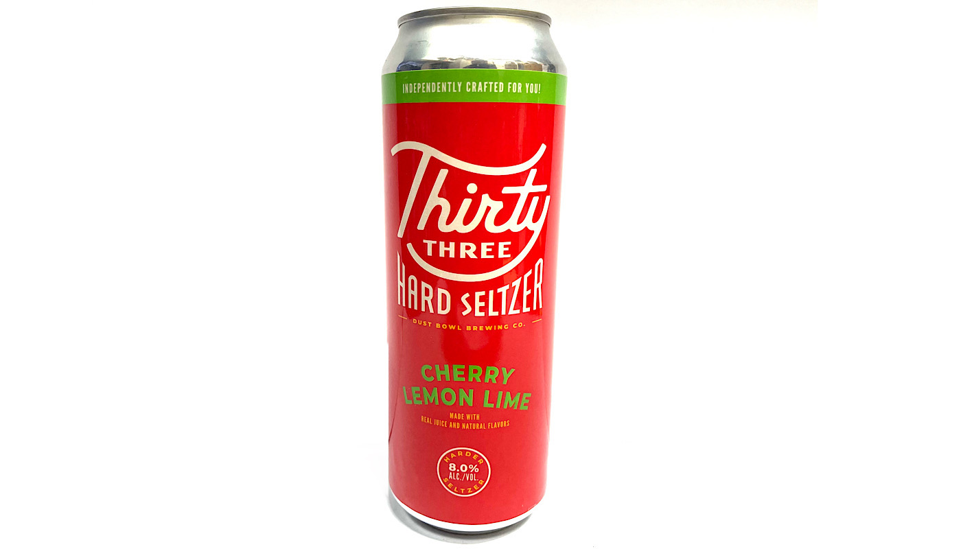 Order THIRTY THREE HARD SELTZER CHERRY LEMON LIME  19.2oz CAN food online from K-Town Beer & Wine Food Mart store, Los Angeles on bringmethat.com
