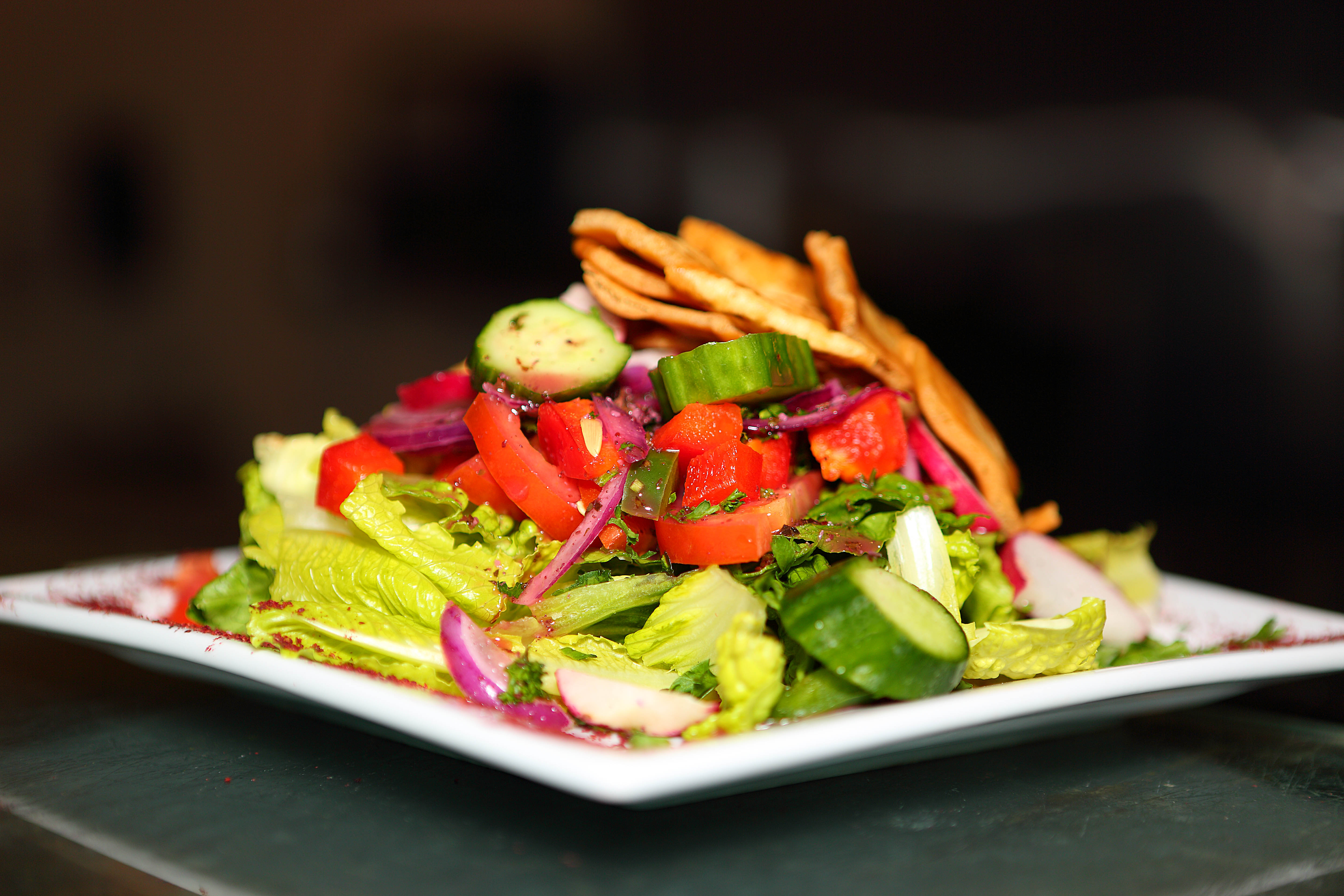 Order Fattoush Dinner Salad food online from The Olives Branch store, San Juan Capistrano on bringmethat.com