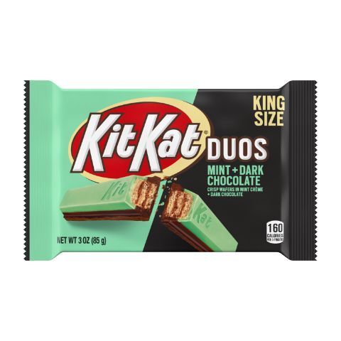 Order Kit Kat Duos Dark Chocolate Mint King Size 3oz food online from 7-Eleven store, Belvidere on bringmethat.com