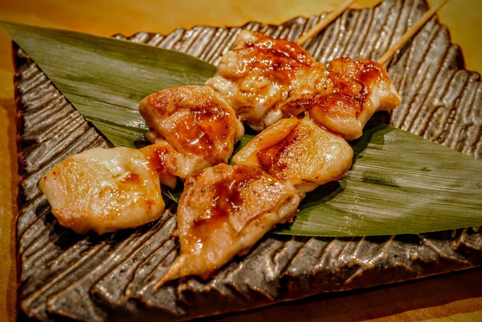 Order Chicken Thigh (2 Skewer) food online from Kazuki Sushi store, North Hollywood on bringmethat.com