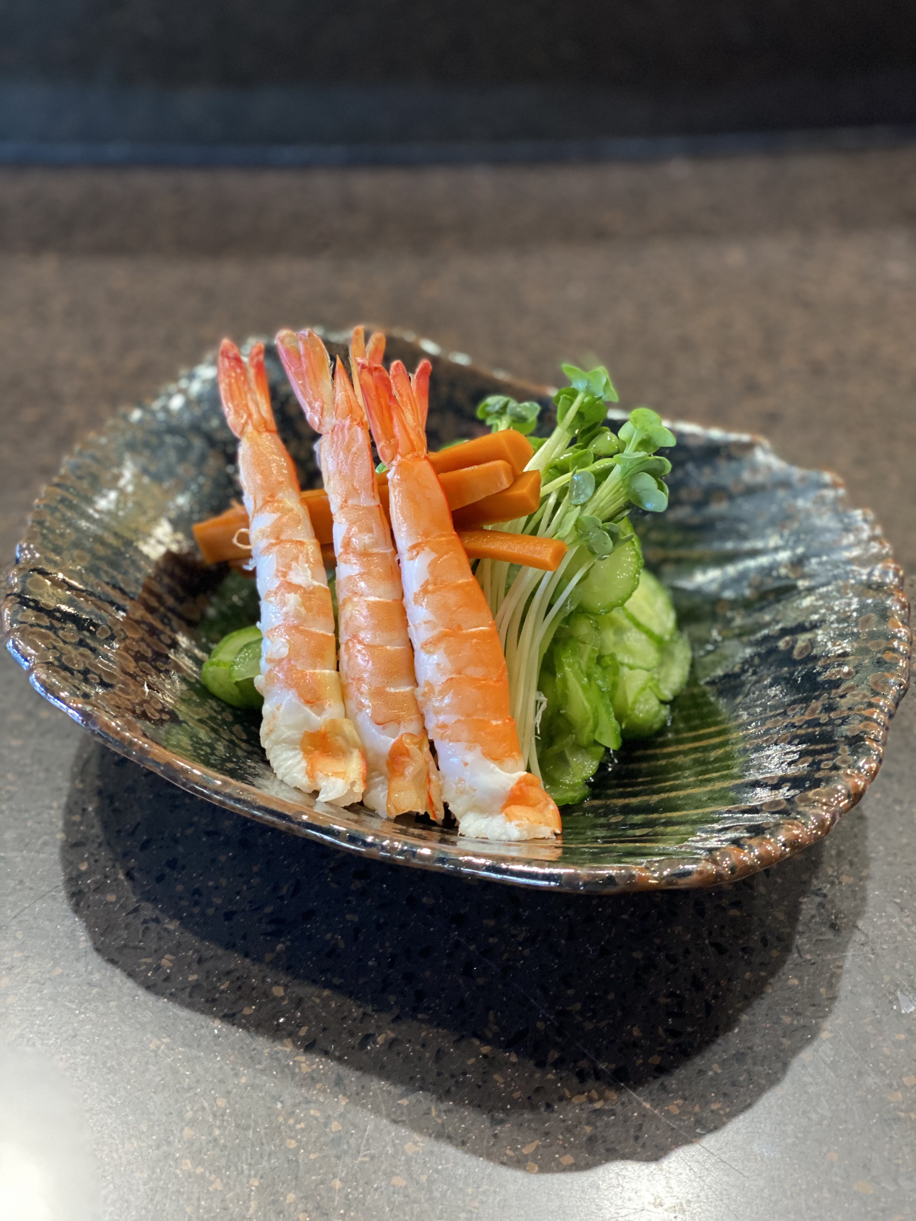 Order Shrimp Sunomono salad food online from Kanpai Japanese Sushi Bar &amp; Gril store, Santa Monica on bringmethat.com