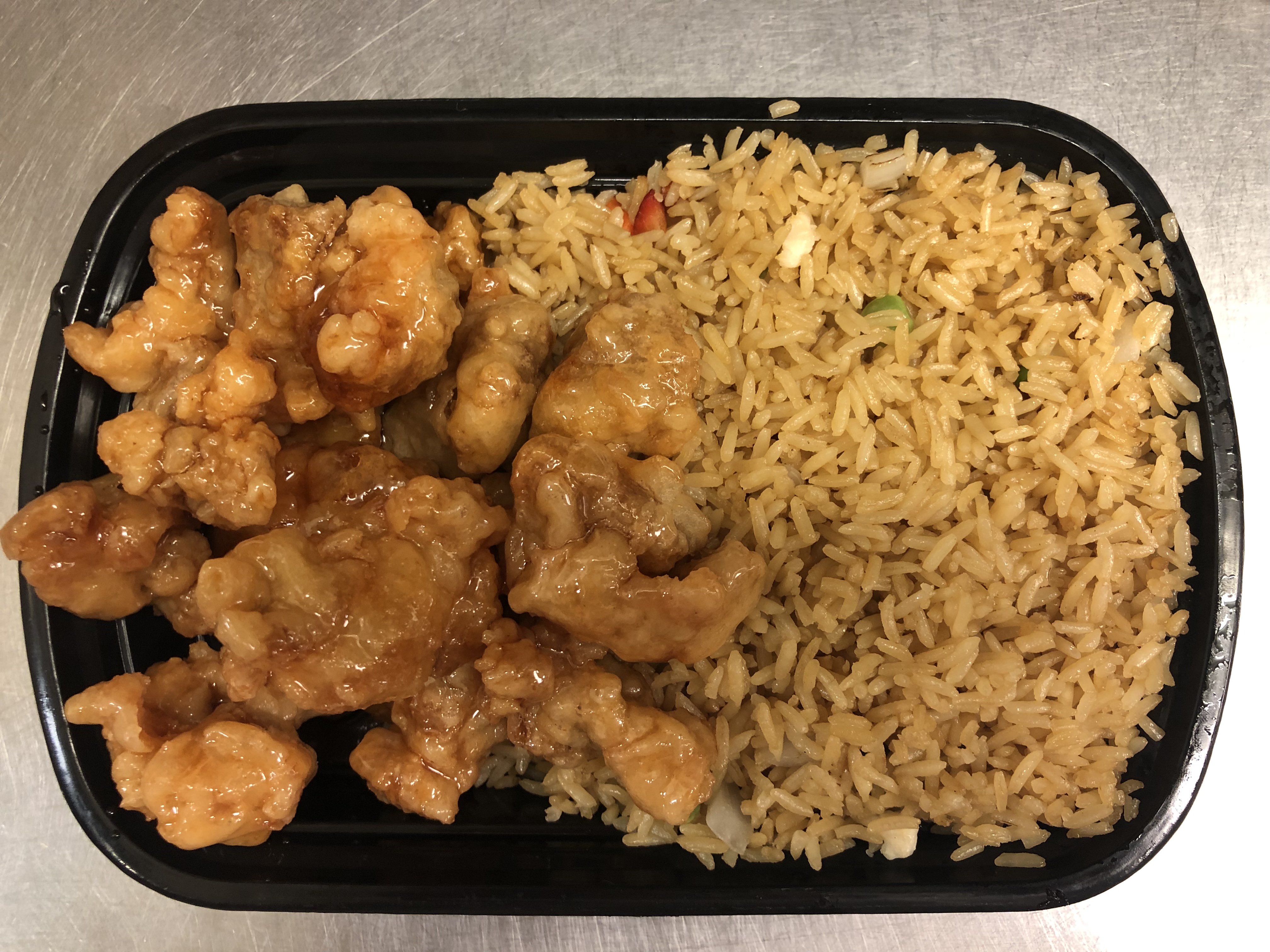 Order D13. Honey Chicken Combo 蜜汁鸡 food online from JJ China store, Morrisville on bringmethat.com