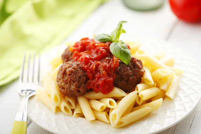 Order Italian Pasta with Meatballs food online from Georgio's Pizza store, Cleveland on bringmethat.com