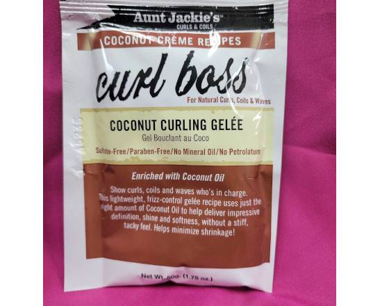 Order Aunt Jackie's Curl Boss Coconut Curling Gelee Packet food online from iDa Beauty Supply Store store, Middletown on bringmethat.com