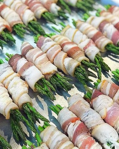Order Bacon Wrapped Asparagus food online from Taylor Cajun Meat Company store, New Albany on bringmethat.com