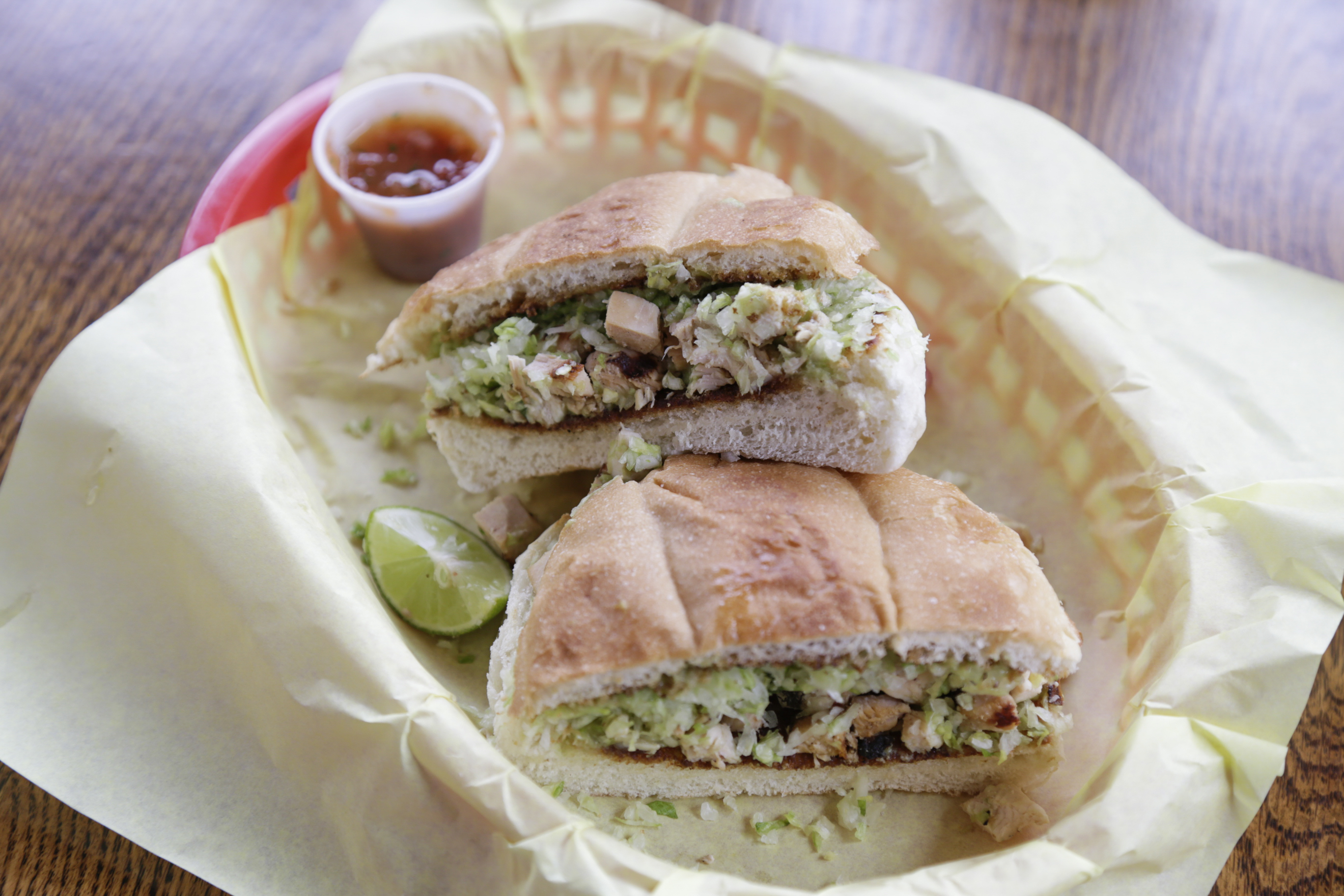Order Chicken Torta food online from America's Taco Shop store, Scottsdale on bringmethat.com