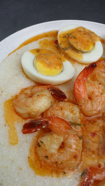 Order 10 Pieces Smoked Shrimp and Grits food online from Sims Smoked Food Truck store, Seffner on bringmethat.com