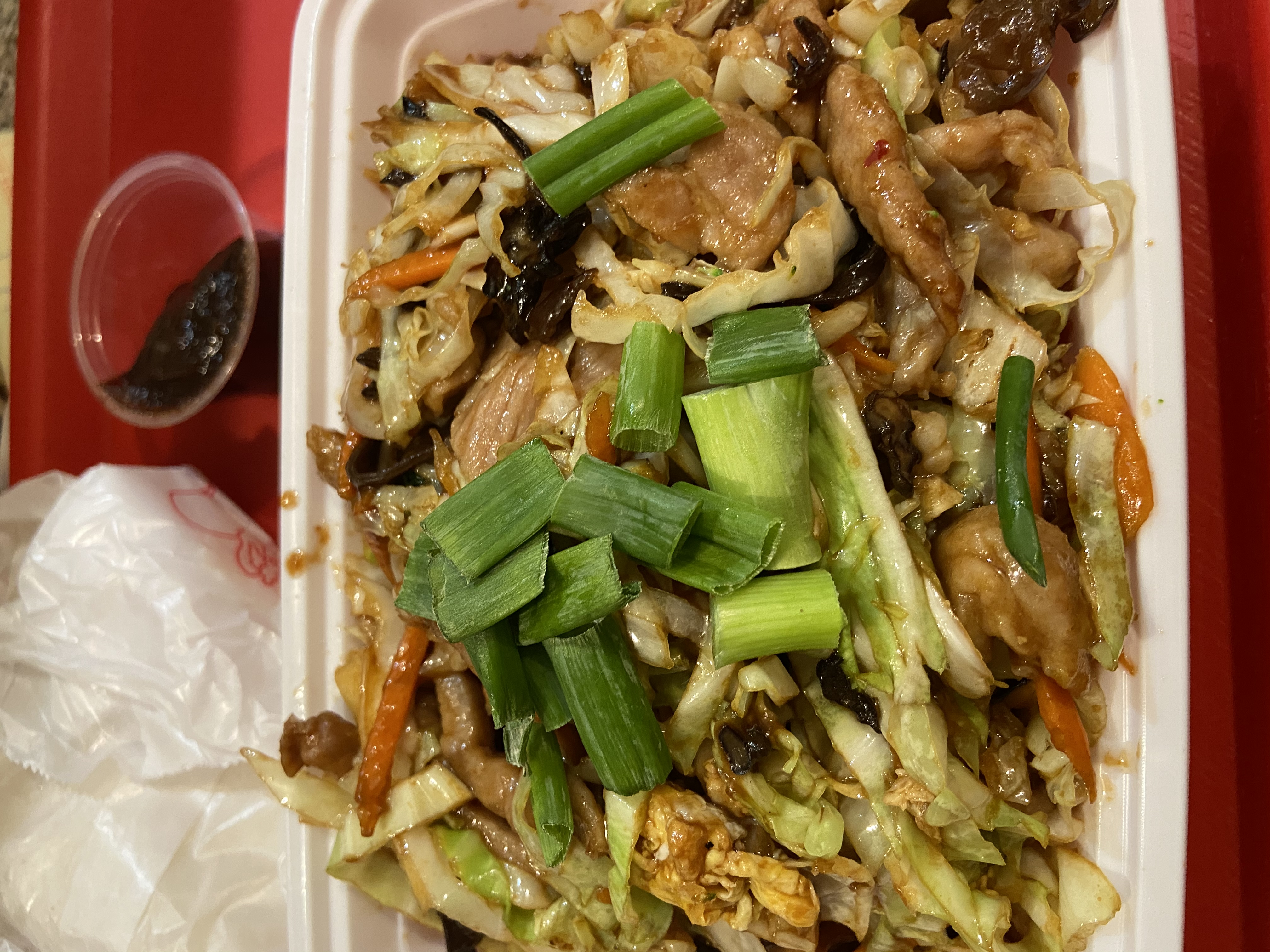 Order H21. Moo Shu Pork with 5 Pancakes food online from Woodside Kitchen store, Elmhurst on bringmethat.com