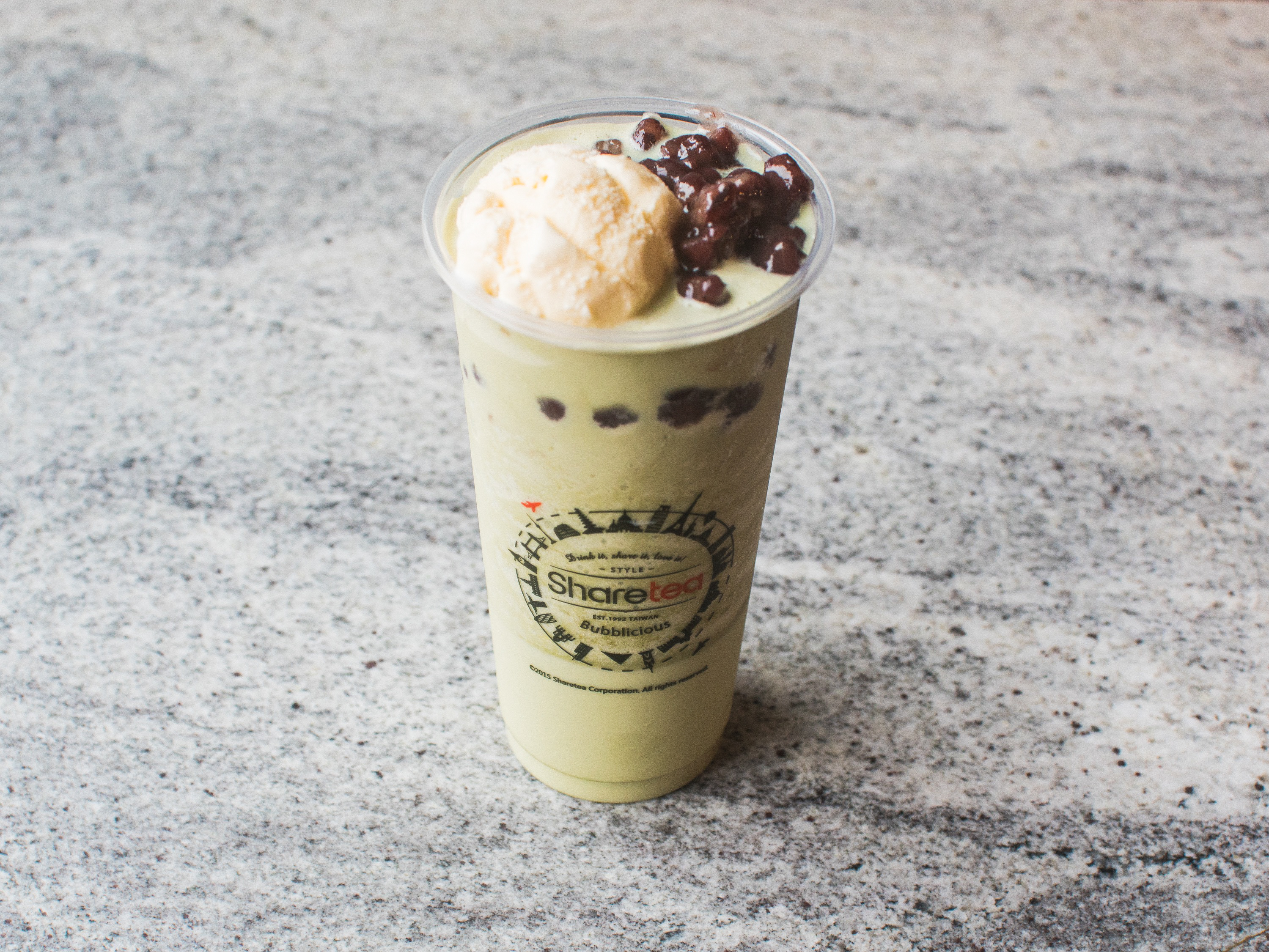 Order Matcha Red Bean Ice Blended with Ice Cream food online from Sharetea store, Charlotte on bringmethat.com