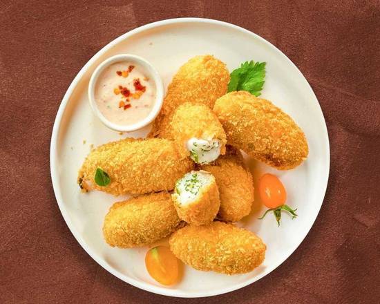 Order Jalapeno Poppers (6 pcs) food online from Skinny Thin Pizza store, Nashville-Davidson on bringmethat.com