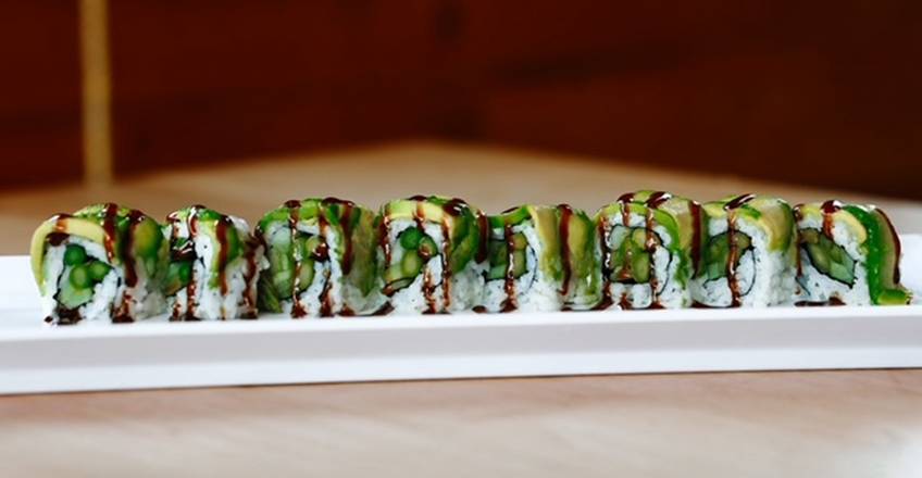 Order Vegetable Caterpillar Roll food online from Deep Sushi store, Dallas on bringmethat.com