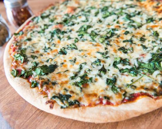 Order Fresh Spinach Thin Crust Pizza food online from Giordano store, Canton on bringmethat.com