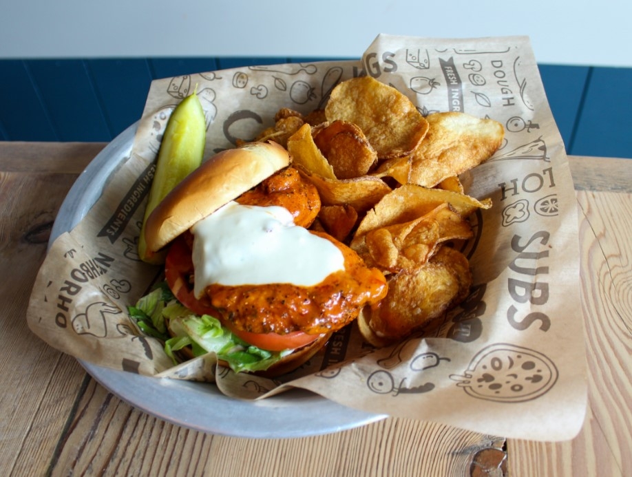 Order Buffalo Chicken Sandwich food online from Spinners store, Albany on bringmethat.com