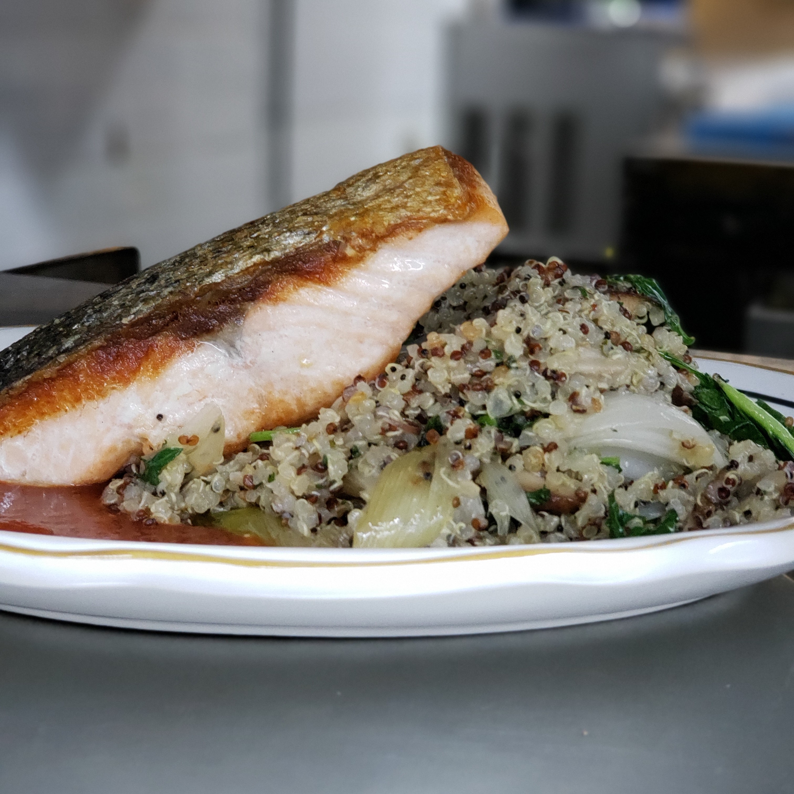 Order Grilled Scottish Salmon food online from Vg Bistro store, Roswell on bringmethat.com