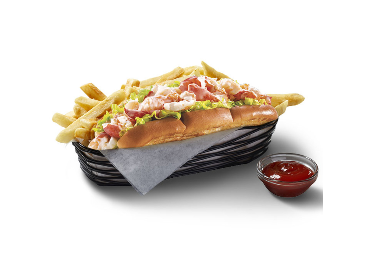 Order Lobster Roll with Fries Basket food online from Papa Gino's store, Gardner on bringmethat.com