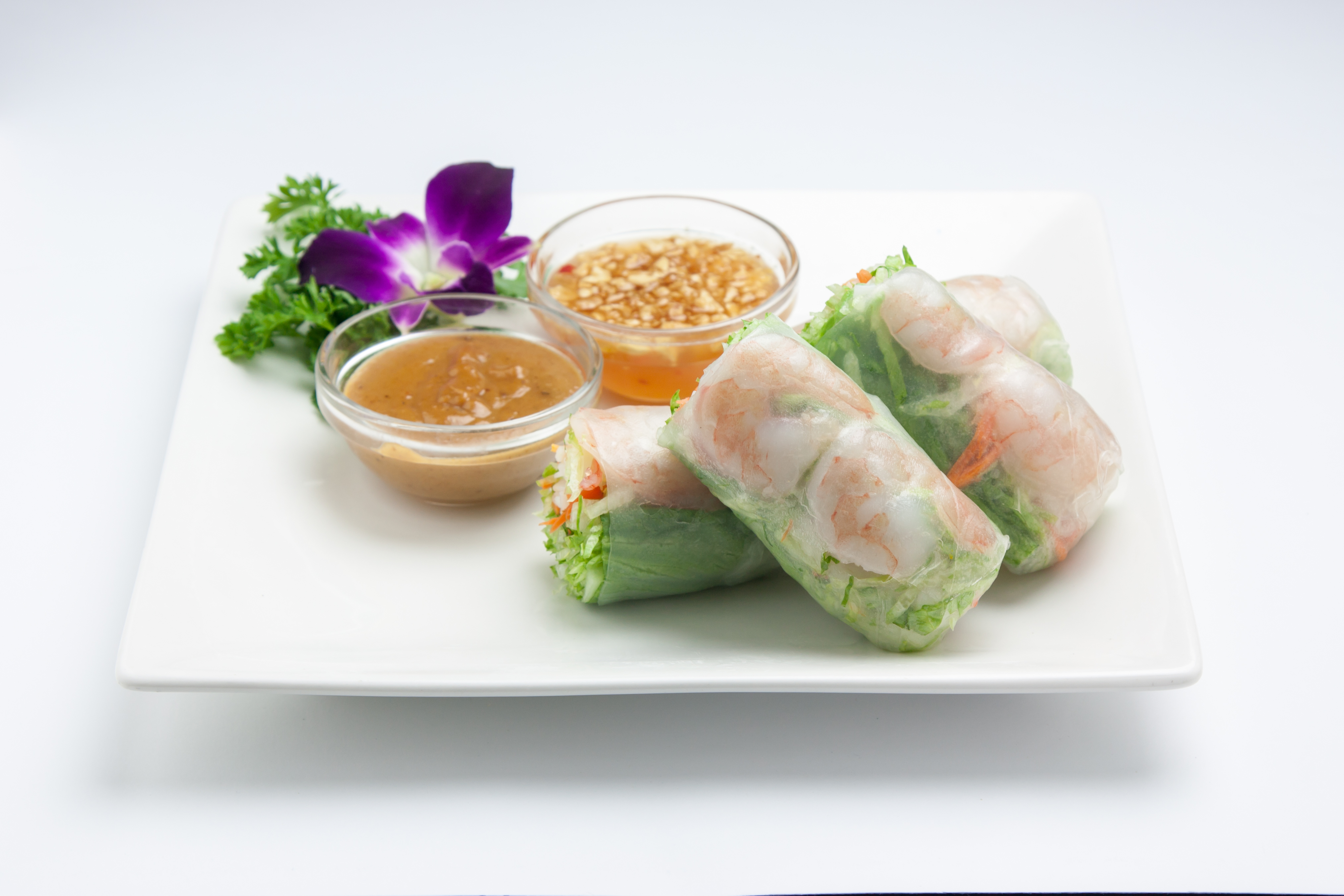 Order Fresh Spring Rolls food online from Basil Thai Bistro store, San Diego on bringmethat.com