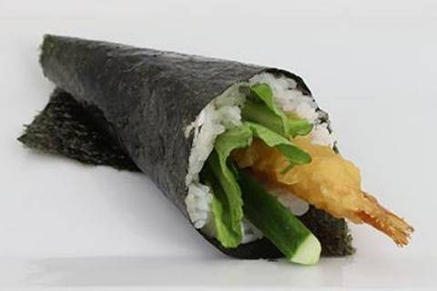 Order Shrimp Tempura Hand Roll food online from Sushiboy store, Torrance on bringmethat.com