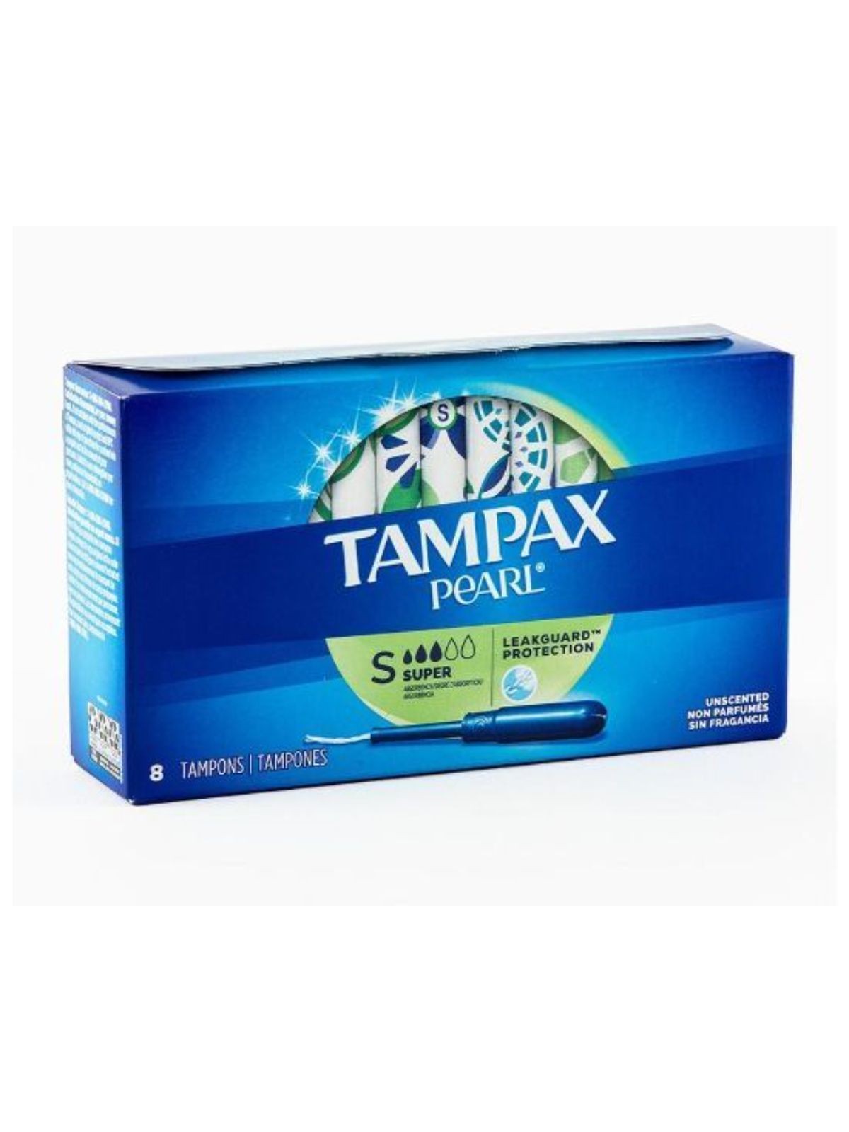 Order Tampax Pearl Tampons Super Absorbency Unscented (8 count) food online from Stock-Up Mart store, Marietta on bringmethat.com