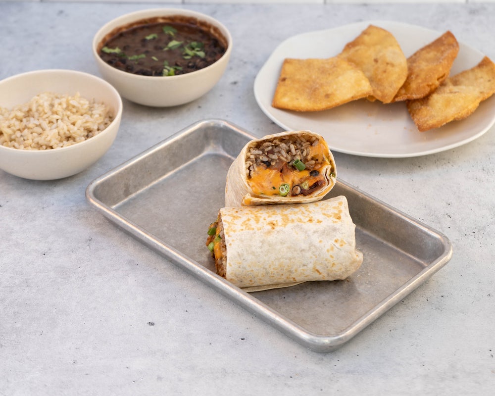 Order Burrito Combo food online from Mas Veggies Vegan Taqueria store, Los Angeles on bringmethat.com