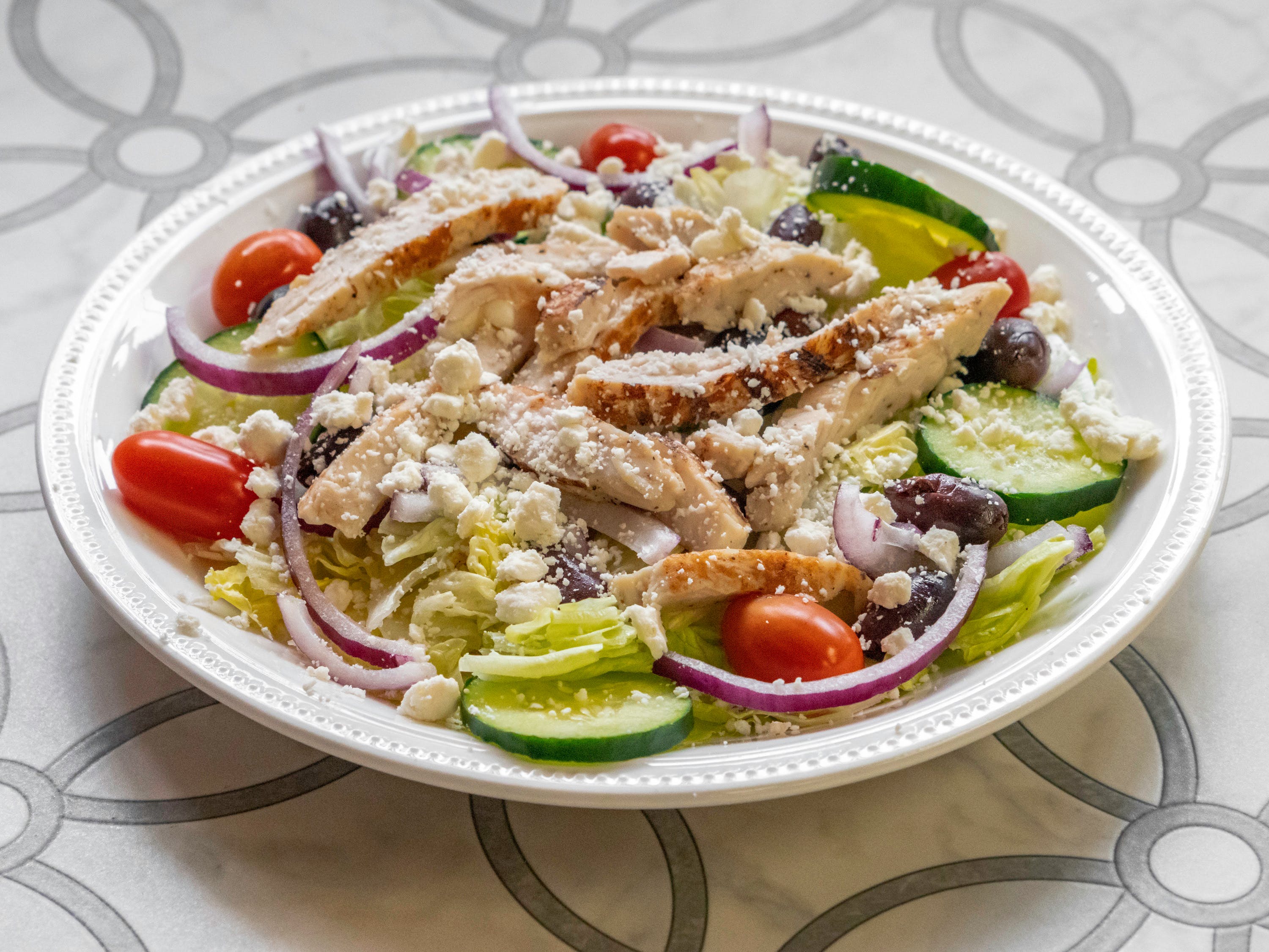 Order Greek Salad - Small food online from Little Nippers 2 store, Pittsburgh on bringmethat.com