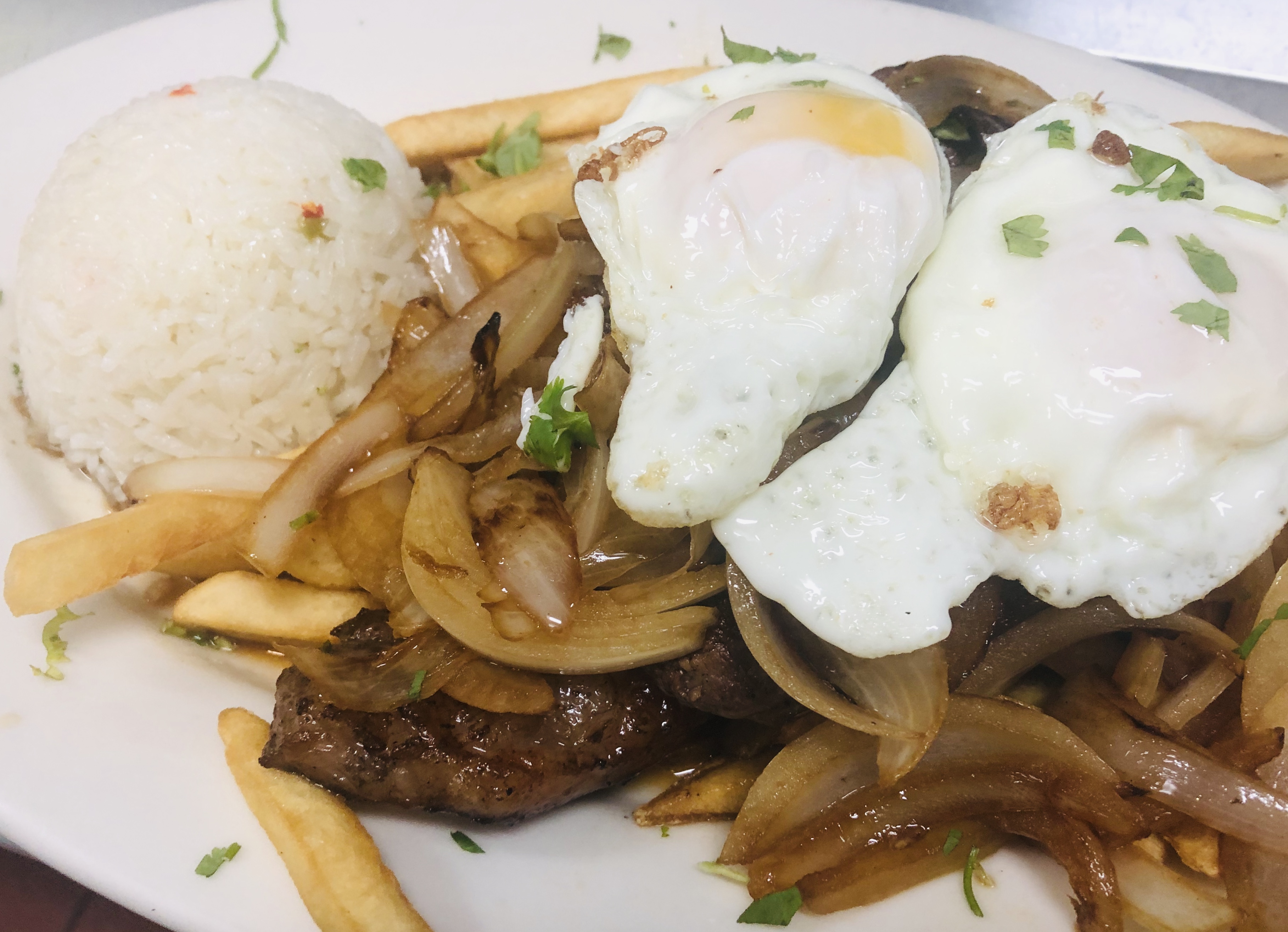 Order Bistec a lo Pobre food online from Chilenazo store, Los Angeles on bringmethat.com