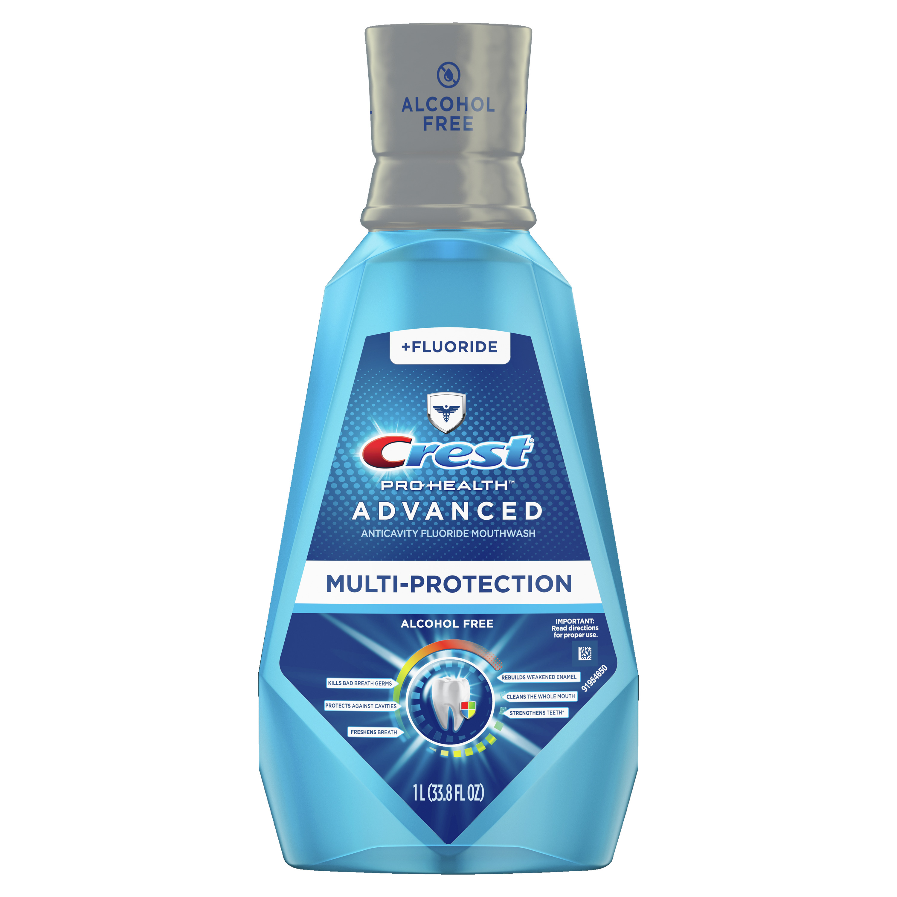 Order Crest Pro-Health Advanced Mouthwash - Alcohol Free, Multi-Protection, Fresh Mint, 33.8 fl oz food online from Rite Aid store, MILLER PLACE on bringmethat.com