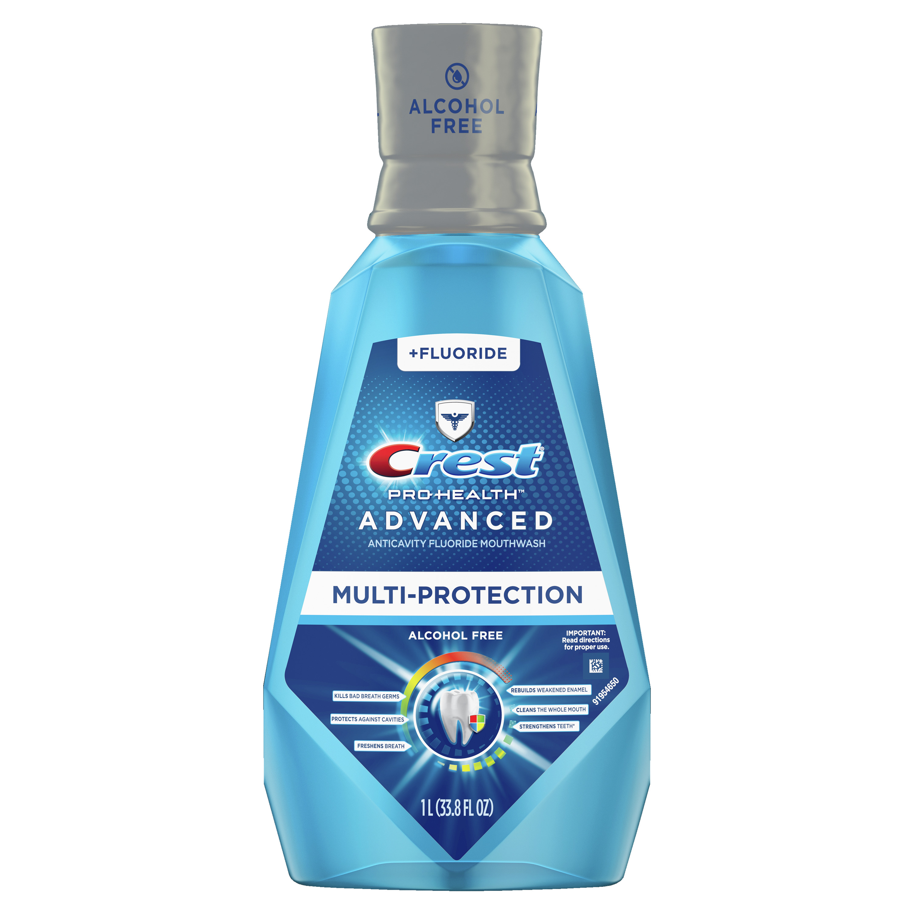 Order Crest Pro-Health Advanced Mouthwash - Alcohol Free, Multi-Protection, Fresh Mint, 33.8 fl oz food online from Rite Aid store, Antelope on bringmethat.com