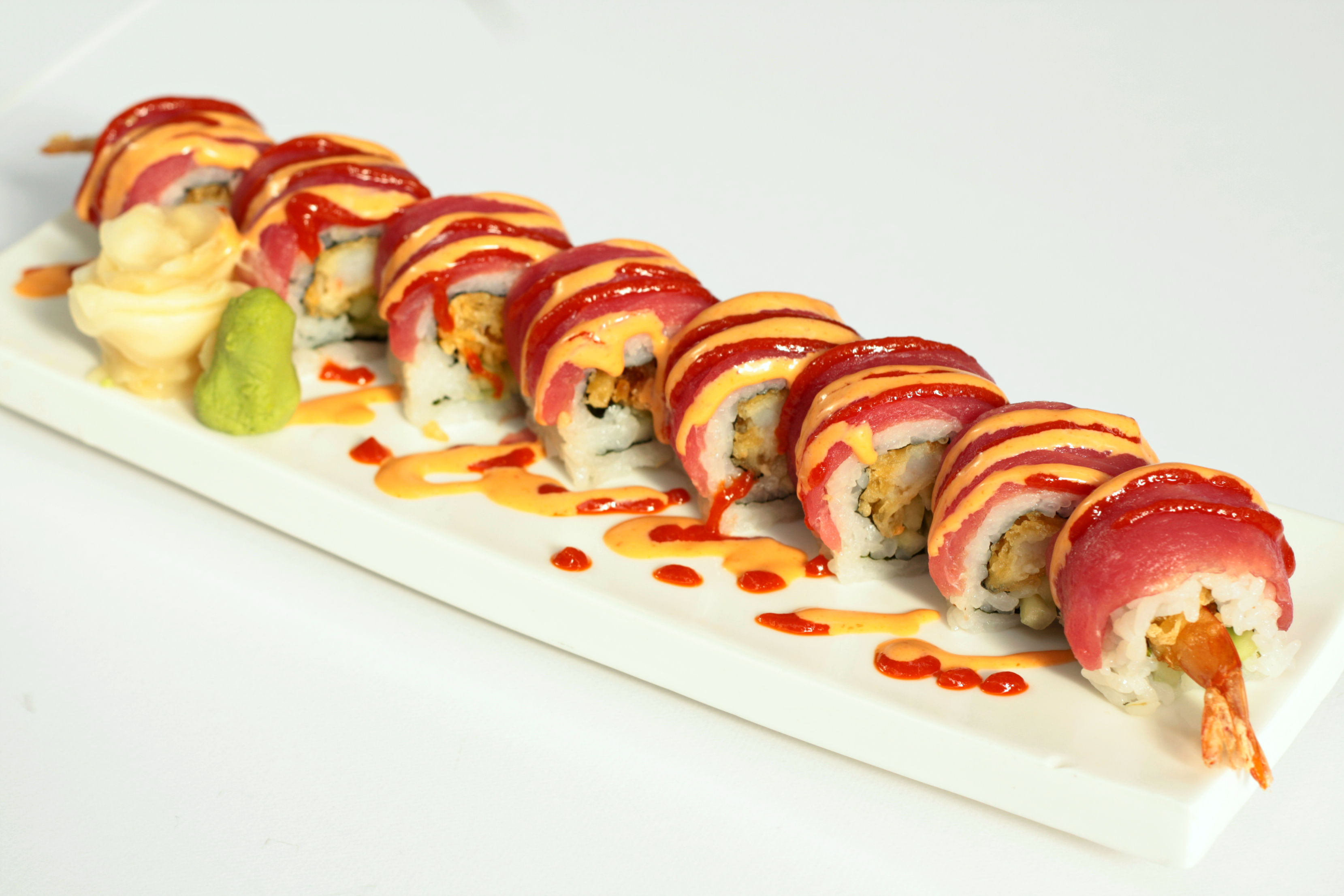 Order H11. Red Dragon Roll food online from Kuishibo store, San Francisco on bringmethat.com