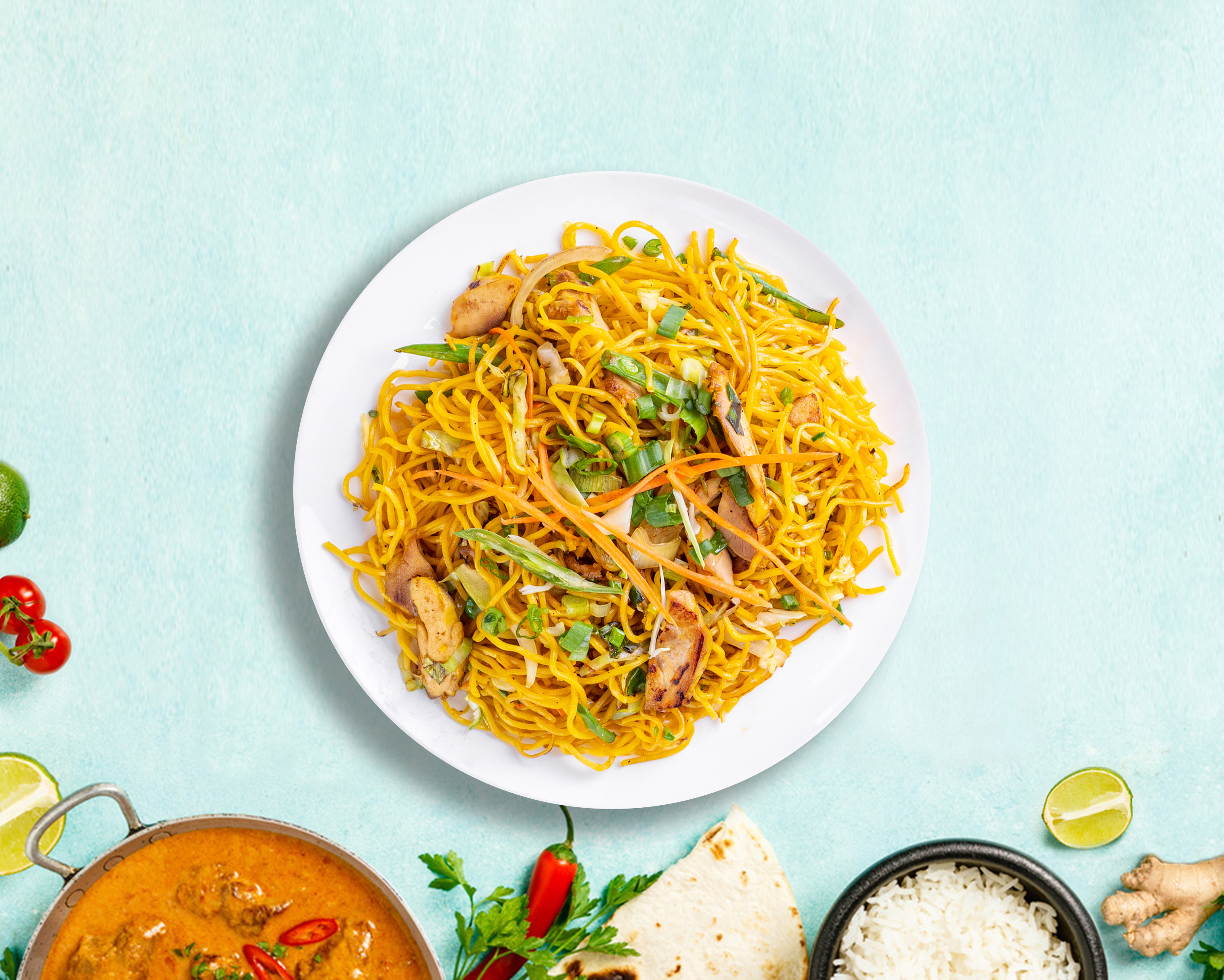 Order Chunky Chicken Chow Mein  food online from Chaat Me Up store, Blacklick on bringmethat.com