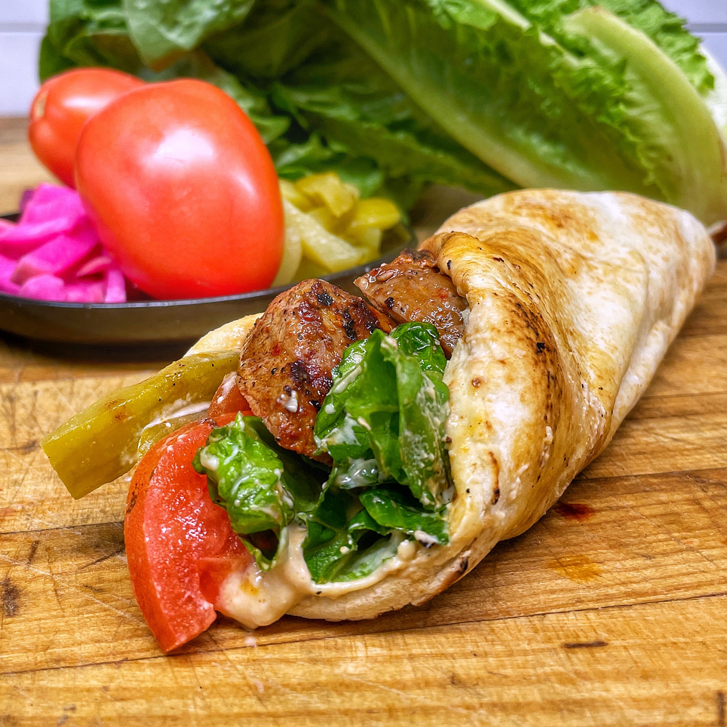 Order Lamb Kabob Wrap food online from Ani Takeout store, Belmont on bringmethat.com
