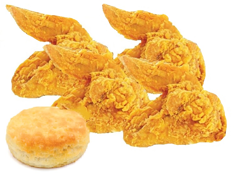 Order Four Piece Chicken Wing's w/ Biscuit  food online from Texas Chicken & Burgers store, Bronx on bringmethat.com